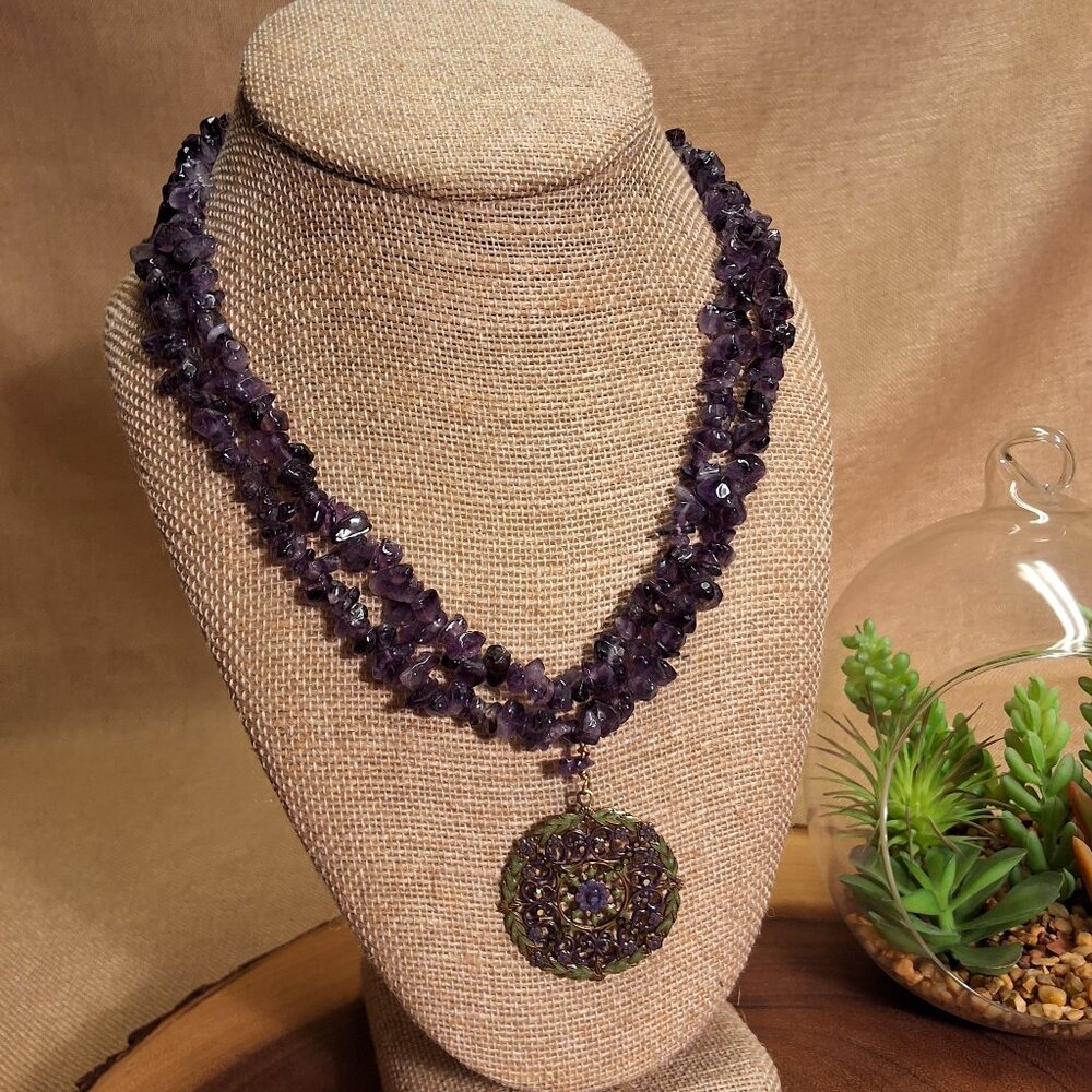 Anne Koplik Amethyst Double Strand Necklace